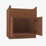 AR-FSB33B 33 Inch Farmhouse Sink Base Cabinet | Woodland Brown Shaker - Image 3