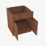 AR-SB27B Double Door 27 Inch Sink Base Cabinet | Woodland Brown Shaker - Image 2