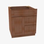 AR-S3021DR-34-1/2 Single Door Cabinets 30 Inch Combo Vanity with Right Drawer | Woodland Brown Shaker - Image 4