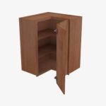 AR-WSQ2430 24 Inch Easy Reach Wall Corner Cabinet | Woodland Brown Shaker - Image 4