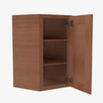 AR-WDC274215 Single Door Cabinets 27 Inch Wall Diagonal Corner Cabinet | Woodland Brown Shaker
