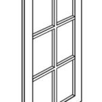 AA-WDC274215MGD Wall Glass Door with Mullion and Clear Glass