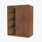 AR-WBLC30/33-3036 Single Door Cabinets 30 Inch Wall Blind Corner Cabinet | Woodland Brown Shaker