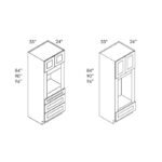 Unfinished Shaker Kitchen Cabinet RTA White Shaker -  OC3390B | Oven Cabinet Pantry And Oven Cabinets