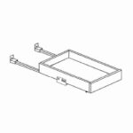 Unfinished Shaker Kitchen Cabinet RTA White Shaker - US-15RT-DR | Rollout Tray With Dovetail Box