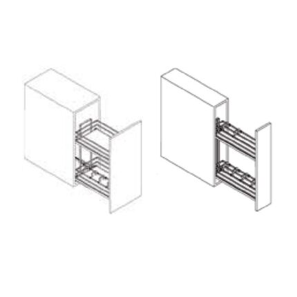 Yellow Oak Frameless Cabinets  Base Pull Out - YO-BSR09N