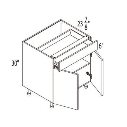 Yellow Oak Frameless Cabinets  Double (Butt) Door Cabinets - YO-B42