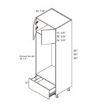 Yellow Oak Frameless Cabinets Oven And Pantry Cabinet- YO-DOC3096