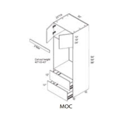 Yellow Oak Frameless Cabinets  Oven Cabinet- YO-MOC3096