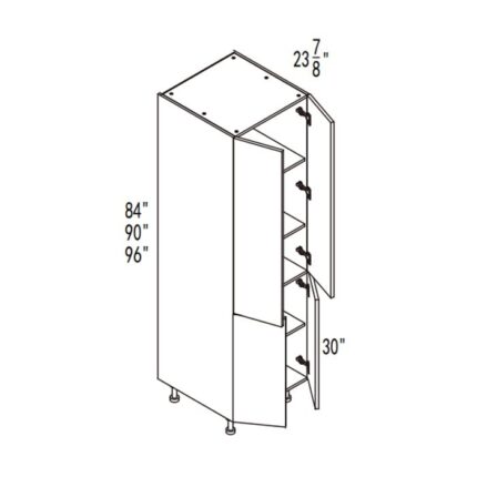 Yellow Oak Frameless Cabinets  Wall Pantry - YO-PC3096