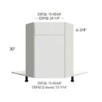 Fabuwood Illume Catalina Bianco Gloss Sink Base Cabinets Kitchen Cabinet - ICBG-DSF42FD