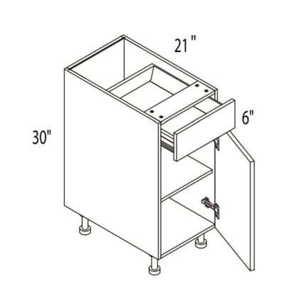 Yellow Oak Frameless Cabinets Vanity  - YO-VB24