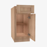 AH-B15 Single Door Cabinets 15 Inch Base Cabinet | Homestead OAK Shaker - Image 4