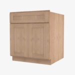 AH-B30B Double Door 30 Inch Base Cabinet | Homestead OAK Shaker - Image 3