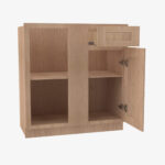 AH-BBLC45/48-42W Double Door 42 Inch Base Blind Corner Cabinets Cabinet | Homestead OAK Shaker - Image 4