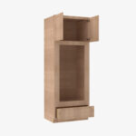 AH-OM3390B Double Door 33 Inch Tall Double Oven / Oven Microwave Cabinet | Homestead OAK Shaker - Image 2