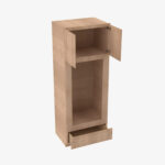 AH-OM3396B Double Door 33 Inch Tall Double Oven / Oven Microwave Cabinet | Homestead OAK Shaker