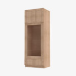 AH-OM3396B Double Door 33 Inch Tall Double Oven / Oven Microwave Cabinet | Homestead OAK Shaker - Image 4