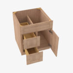 AH-S3021DL-34-1/2 Single Door Cabinets 30 Inch Combo Vanity with Left Drawer | Homestead OAK Shaker