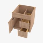 AH-S3021DR-34-1/2 Single Door Cabinets 30 Inch Combo Vanity with Right Drawer | Homestead OAK Shaker