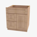 AH-S3621BDL-34-1/2 Double Door 36 Inch Sink Base Combo Vanity with Left Drawer | Homestead OAK Shaker - Image 3