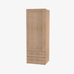 AH-W2D1860 Single Door Cabinets 18 Inch Wall Cabinet With 2 Built-In Drawers | Homestead OAK Shaker - Image 4