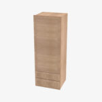PH-W2D1854 Single Door Cabinets 18 Inch Wall Cabinet With 2 Built-In Drawers | Petit OAK - Image 3