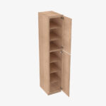 PH-WP1896 Double Door 18 Inch Tall Wall Pantry Cabinet | Petit OAK - Image 3
