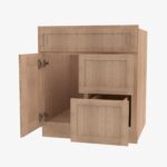 PH-S3021DR-34-1/2 Single Door Cabinets 30 Inch Combo Vanity with Right Drawer | Petit OAK - Image 3