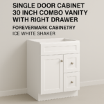 Single Door 30 Inch Combo Vanity Cabinet