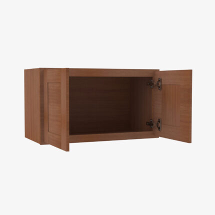 AR-W2712B Double Door 27 Inch Wall Cabinet | Woodland Brown Shaker